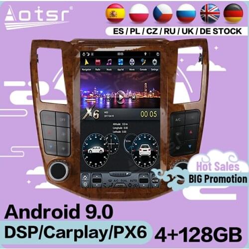 128G Tesla Screen Multimedia Stereo Android Player For Lexus RX RX300 RX330 RX350 RX400H 2004 2005 2006 2007 GPS Navi Head Unit