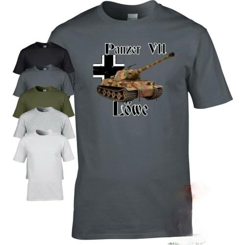 Panzer 7 Lowe WW2 German military armour Men T-shirt World Tanks Panzerkampfwagen