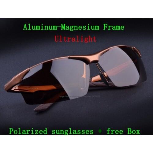 Aluminum magnesium alloy mens polarized sunglasses driver mirror sunglasses male sunglasses fashion driving sunglasses