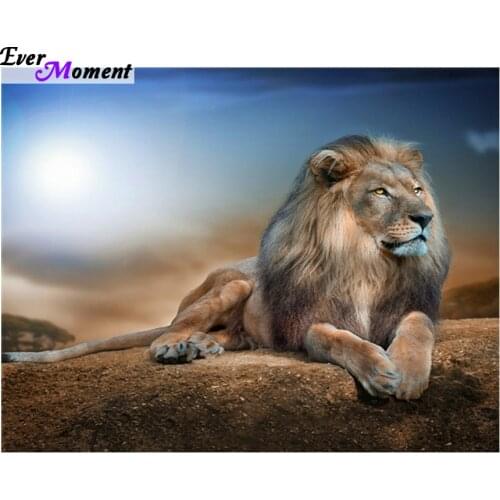 Ever Moment diy diamond painting Diamond embroidery square diamond mosaic pasted Cross stitch kit Craft Needlework lion ASF133