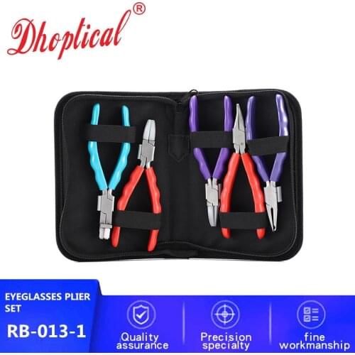 Eyeglasses repair set 5pcs plier adjust nose pad frame leg eyewear fix tool by dhoptical