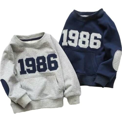 New Childrens Baby Boys Girls Autumn Winter Cotton T-shirt Tops Clothes Kids Long Sleeve Warm Fleece Pullover Tees Coat 0-7Y
