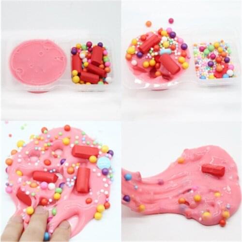 Novelty Jelly Crystal Slime Mud Modeling Beads Toys For Children Intelligent Plasticine Fun Sludge Polyer Clay Antistress Toys