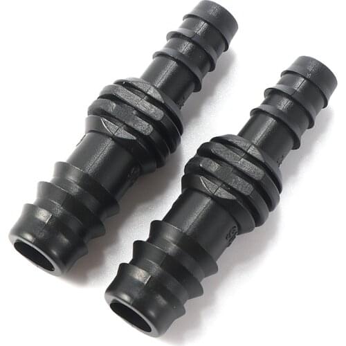 Plastics Barbed DN12 to DN16 Pipe Reducing Connectors Garden Irrigation Water Hose PE Pipe Repair Coupling Joints 5PCS