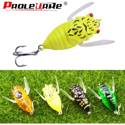 Proleurre cicada insect Fishing Lure 52mm 4.4g Minnow Crank Wobblers tackle Artificial Hard Bait Pesca Leurre Isca Peche Fish