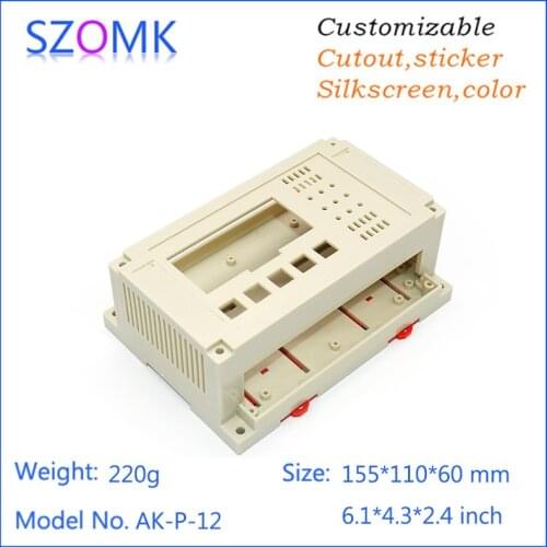 Junction box abs plastic enclosure (1 pcs)155*110*60mm instrument housing case pcb enclosure din rail plc enclosure