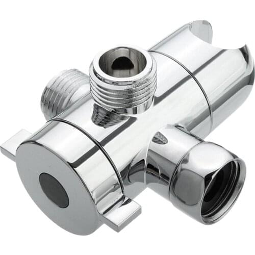 Shower Arm Diverter for Hand Held Showerhead and Fixed Spray Head, Chrome