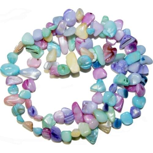 New Arrival Branelli Shell Broken Stone Colorful Do It Yourself Material Gravel Chip Hand Beads Jewelry Making Strand 34 & Quot
