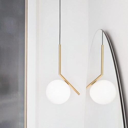 Post Modern Concise Originality Glass Round Ball A Chandelier Continuous System Design A Living Room Restaurant Metal