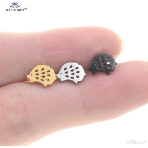 Starbeauty 1pc 1.0x6mm Mini Hedgehog Ear Piercing Tragus Piercing Helix Earrings for Women Girls Stainless Steel Stud Earring