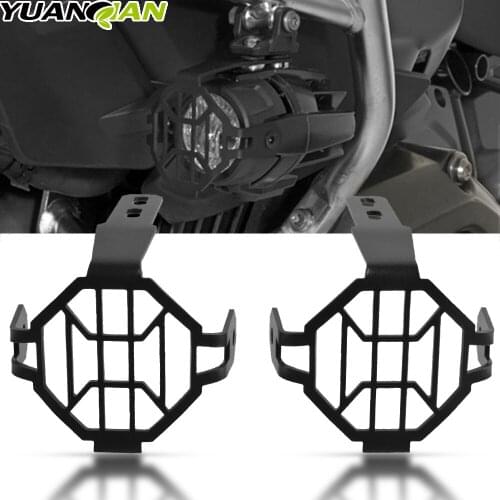 For BMW R1200GS R1250GS ADV Adventure LC F850GS F750GS F700GS LED Auxiliary Fog Lamp Light Cover Guard Grill Grille Protector