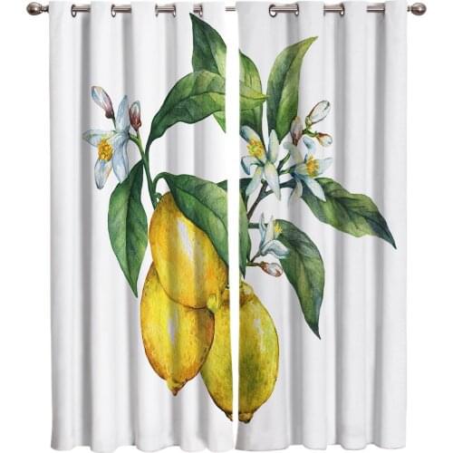 3 Lemons Printing Curtains Living Room Bedroom Curtain Necessary Home Decoration Kids Window Drapes