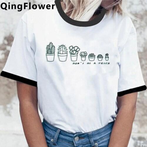 Graphic Plant Cactus Love Plant T-shirt Women Fashion Printed Cute 90s Lady Tshirt Tees Kawaii Cute Anime Tops T Shirt Female