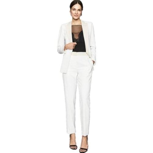 Womens pants suits womens pants suits two-piece office lady blazer with trousers костюм женский брючный