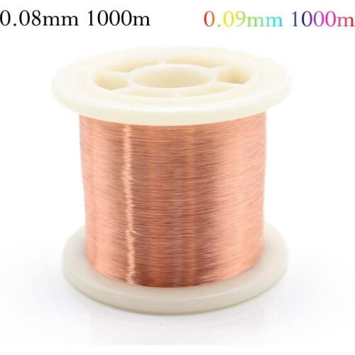 0.09 0.08 mm 1000m / pc, QA-1-155 New Polyurethane Enameled Wire 0.09mm 0.08mm x 1000 meter Copper wire
