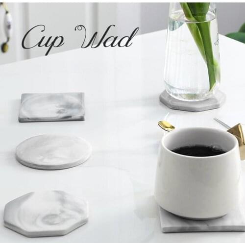 1pcs Creative Luxury Marble Ceramic Coaster Drink Cup Coffee Pad Tea Mat Dining Table Placemat Dining Table Decoration