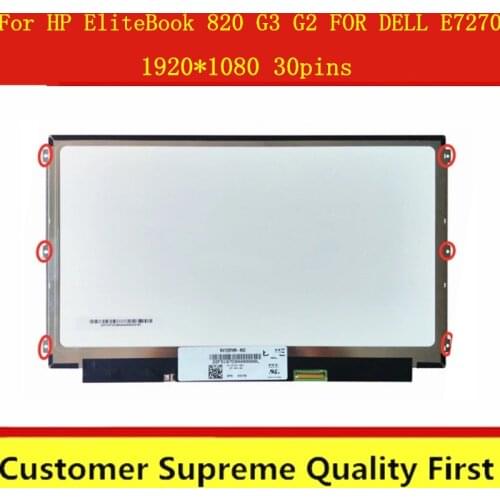 12.5 inch laptop lcd led IPS screen LP125WF4-SPB1 B125HAN02.0 NV125FHM-N62 1920X1080 lcd matirx panel 30 pin for dell e7270
