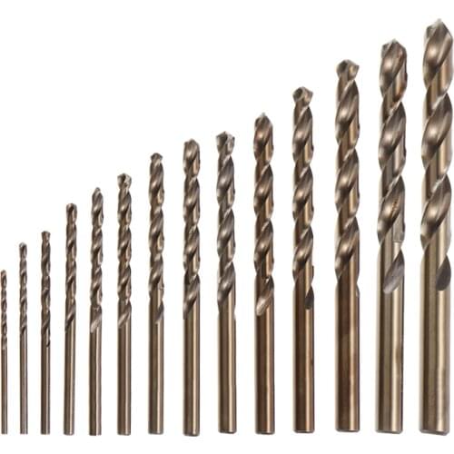 15pcs Cobalt Twist Drill Bit 1.5-10mm M35 Router Drill Bit Set Auger Cobalt Type For Wood Metal Drilling Power Tool Accessories