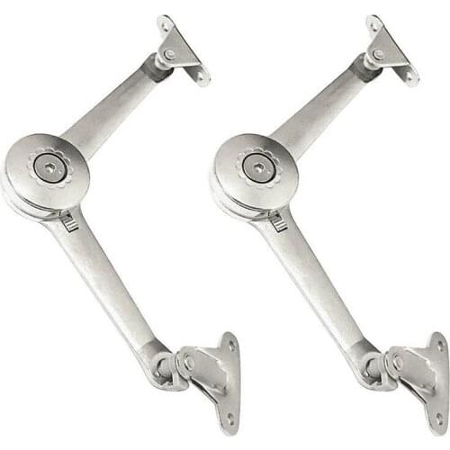 Promotion! Support Hinge in Satin Nickel Lid Stay with Soft Close Toy Box Hinge Support Drop Lids of Cabinets Cupboard Wardrobe