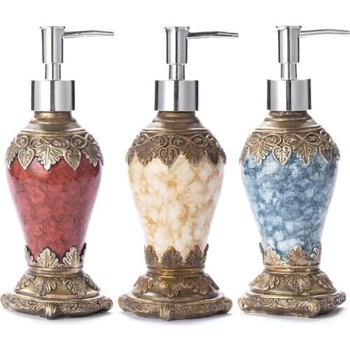 Retro Agate Shower Gel Press Bottle Hand Sanitizer Refillable Bottles for Shampoo Lotio Liquid Soap Dispenser Bathroom