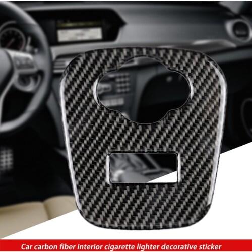 Carbon Fiber Car Interior Cigarette Lighter Decorative Sticker for Mini Cooper JCW F55 F56 Car Interior Cooper Car Interior USB