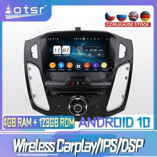 Android 10 PX6 128G For Ford Focus 2012 - 2015 Car CD DVD GPS Navigation Auto Radio Stereo Video Multimedia Player HeadUnit 2din