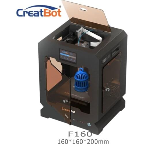 FREE SHIPPING F160 Single Extruder 160*160*200mm Creatbot 3d printer Metal Frame All closed heated room 1.75mm ABS Printing