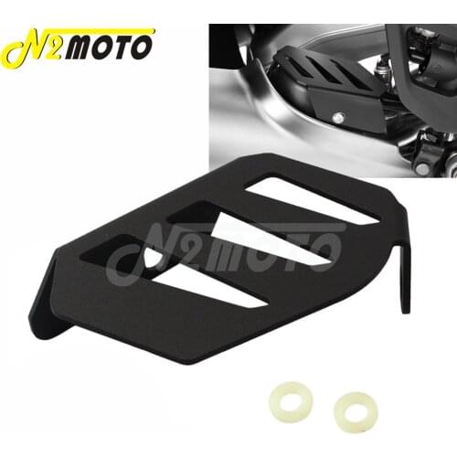 For BMW R1200GS LC 2013-2016 R1200GS ADV LC 14-16 R1200R R1200RS LC Black Aluminum Motorbike Exhaust Flap Cover Protector Guard