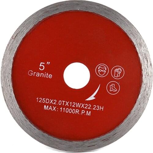 DB36 Sintered Whole Continuous Rim Segment Cutting Wheel 5 Inch 125mm Hot Press Porcelain Cutting Disc Stone Cutting Tools 10PCS