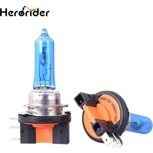 H15 Halogen 6000k White 55w Bulb Car Headlight Light Source Lamp h15 12v 15/55w Xenon White Halogen Bulb