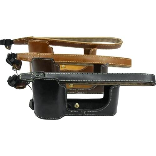 Camera Video Bag for Leica T (Typ 701) Digital Camera Body Half PU Protection Case