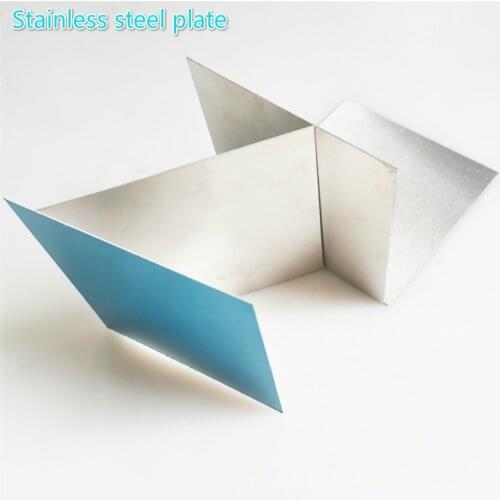 2Pcs 304 Stainless Steel square plate Polished Plate Sheet Thick thin thickness 0.5mm x 60mm x 60mm