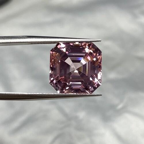 Meisidian Asscher Cut 2.5Karat 8X8mm Loose Gemstnoe Lab Morganite Pirce Per Carat