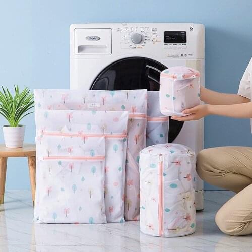 6 Sizes Polyester Laundry Wash Bag Organizer for Underwear Clothes Bra Wash Pouch Washing Machine Bag Household Laundry Products