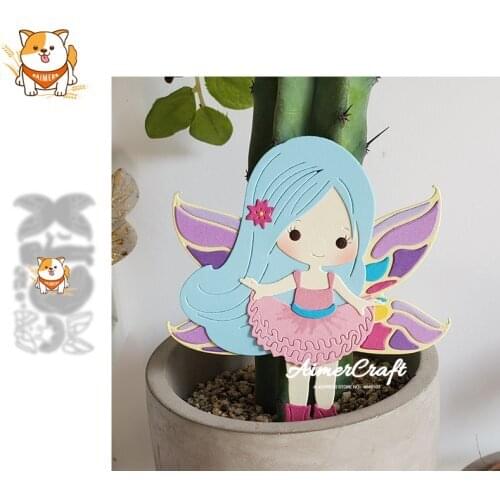 Elf Girl Metal Cutting Dies Mold Knife Scrapbooking Stencil DIY Embossing Craft Die Cuts Card Making New Dies For 2021