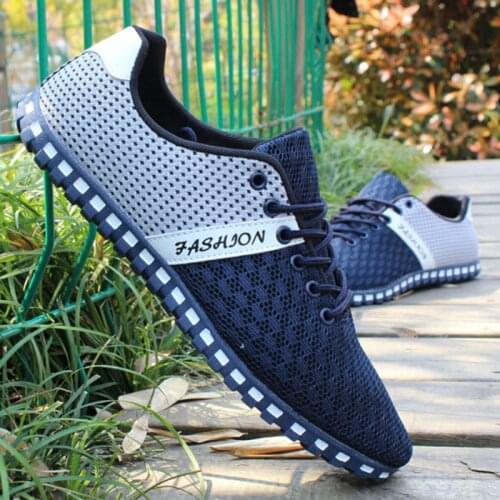 Men Casual Shoes Air Mesh Fabric Cloth Patchwork Mens Loafers Leisure Canvas Shoe for Men Cool Walk Shoes