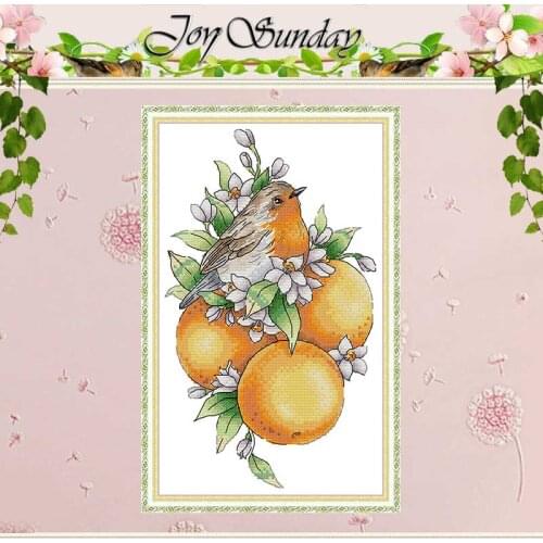 Lemon Bird Animals Patterns Counted 11CT 14CT Printed Cross Stitch Sets Handmade Chinese Cross-stitch Kits Embroidery Needlework