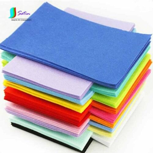 Non-Woven Polyester Felt 1mm Thick Home Decoration Cloth/Fabric For Handmade Sewing Dolls Crafts 40pcs Small 15cm 5.9inch S0076H