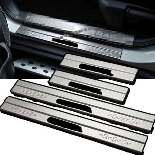 Stainless Door Sill Threshold Scuff Plates Cover For Nissan X-TRAIL Rogue 2014-2018