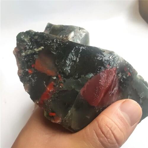 Natural South Africa Stone Dragon Bloodstone Crystal Rock Rough Stone Mineral Specimen Chakra Reiki Healing Gemstone