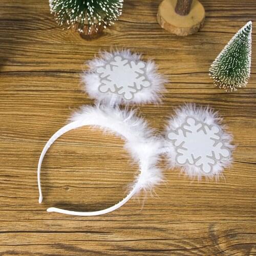 Santa christmas tree snowflake Headband Christmas Ornaments Decorations for Kids Girls Gifts Headband Hair Accessories Supplies