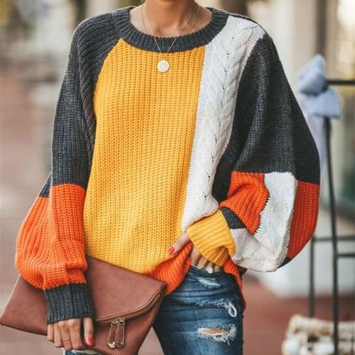 Black Stripe Sweater Female Warm Oversize Loose Crop Women Sweaters and Pullovers Soft Cable Knitted Sweater Women Winter 2020