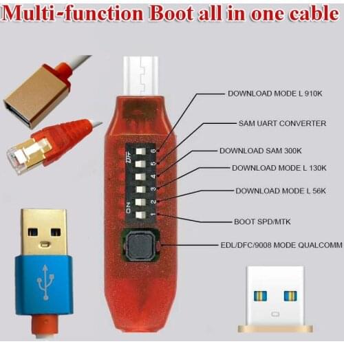 UMF All Boot Cable (EASY SWITCHING) Micro USB RJ45 All in One Multifunction Boot Cable edl cable