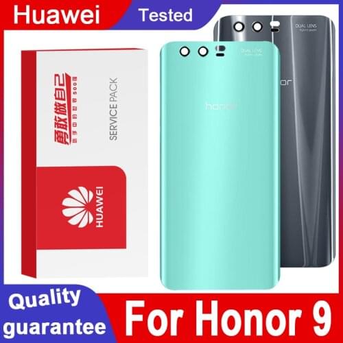 For Huawei Honor 9 Back Glass Battery Cover Rear Door Housing Case Panel For Huawei Honor 9 Back Housing Cover With Camera Lens