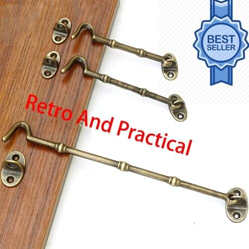 Window Lock Cabin Hook Door Showcase Gate Window Latch Hook Eye WindProof Silent Catch Holder Lock