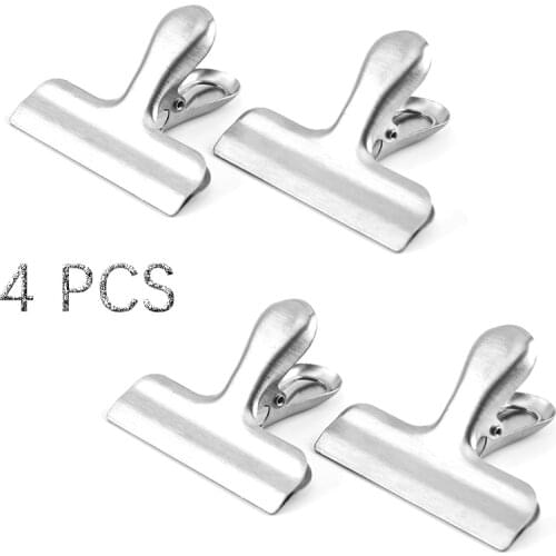 Food Bag Sealing Clip Food Stainless Steel Sealing Bag Clip Food File Finishing Tool Bag Clip for Kitchen Storage Kitchen Clips