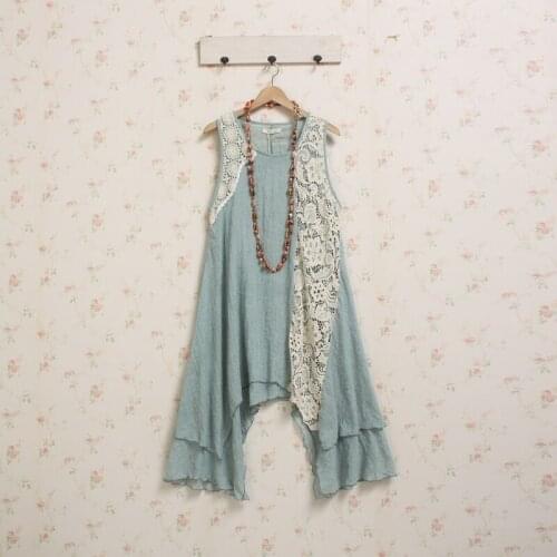 Combinaison femme moda feminina handmade crochet dress gothic green dress maxi vestido pin up blue tunique embroidered lolita