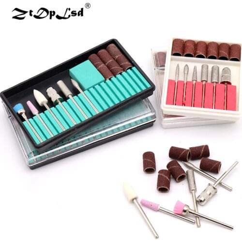 ZtDpLsd 6Pcs/Lot Nail Drill BitsMounted Point Grinding Pricker Wheel Head Nail Dentistry Tools for Manicure Machine Accessories