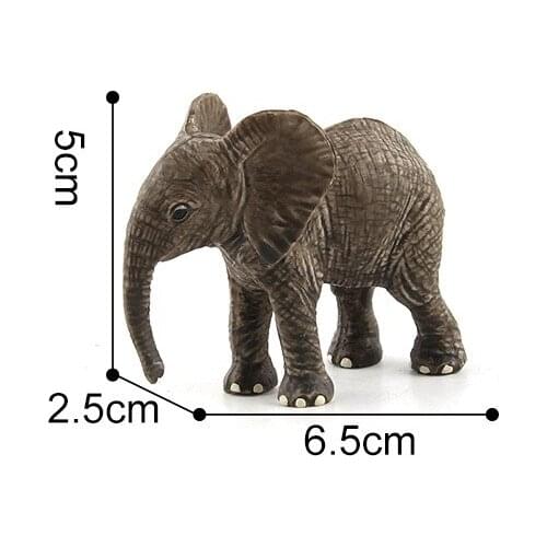 1PC Forest Wild Animal Models Baby Elephant Toys Gifts for Kids Collections DIY