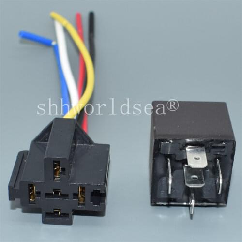 Shhworldsea 5P Automotive Relay Sockets 5 Pin car auto MountMount Series Relays Holder Auto Car Relay Connector Plug